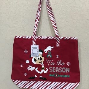 Disney Parks Christmas Tis The Season Tote Bag NWT